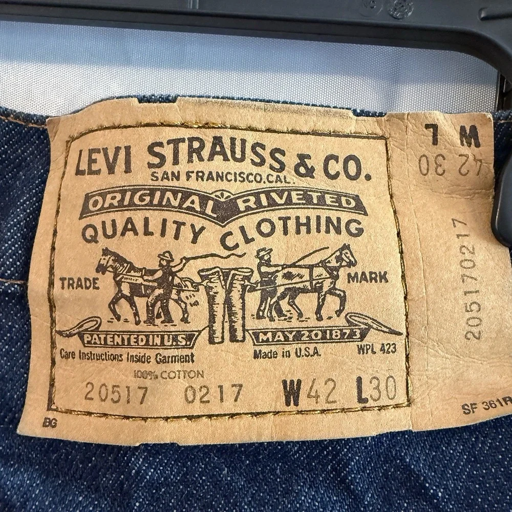 Vintage Levis 517 Jeans 42x30 Fit 40x30 Orange Tab Dark Denim Bootcut 20517-0217